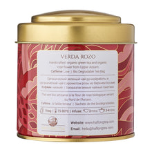 Load image into Gallery viewer, rose green tea ingredients label